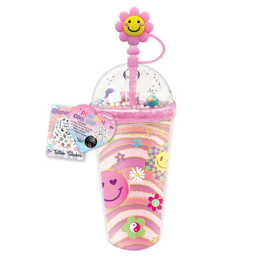 Crystal Cool Cup with Straw Topper