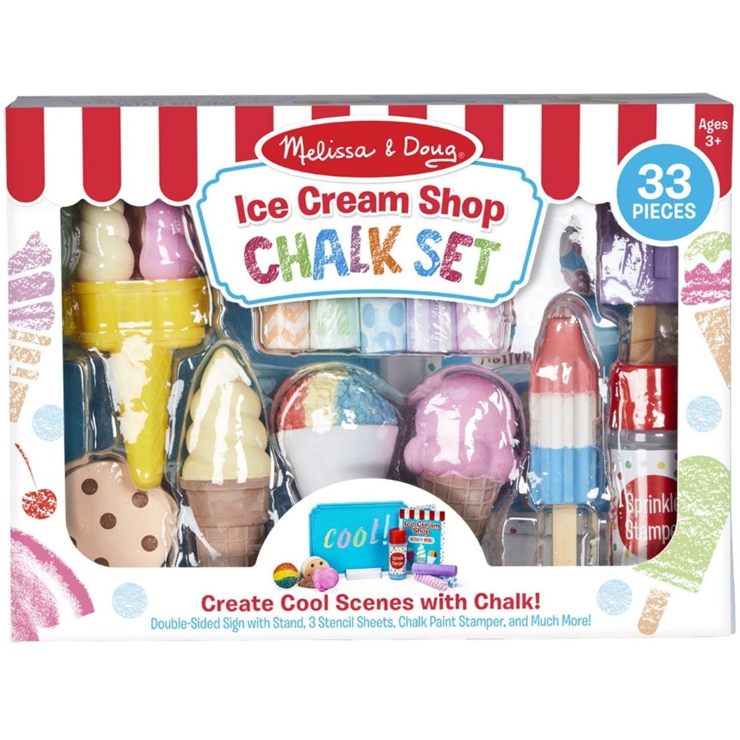Melissa & Doug Ice Cream Shop Chalk Set