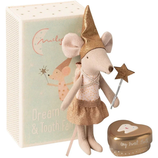 Maileg Tooth Fairy Mouse in Matchbox | Rose