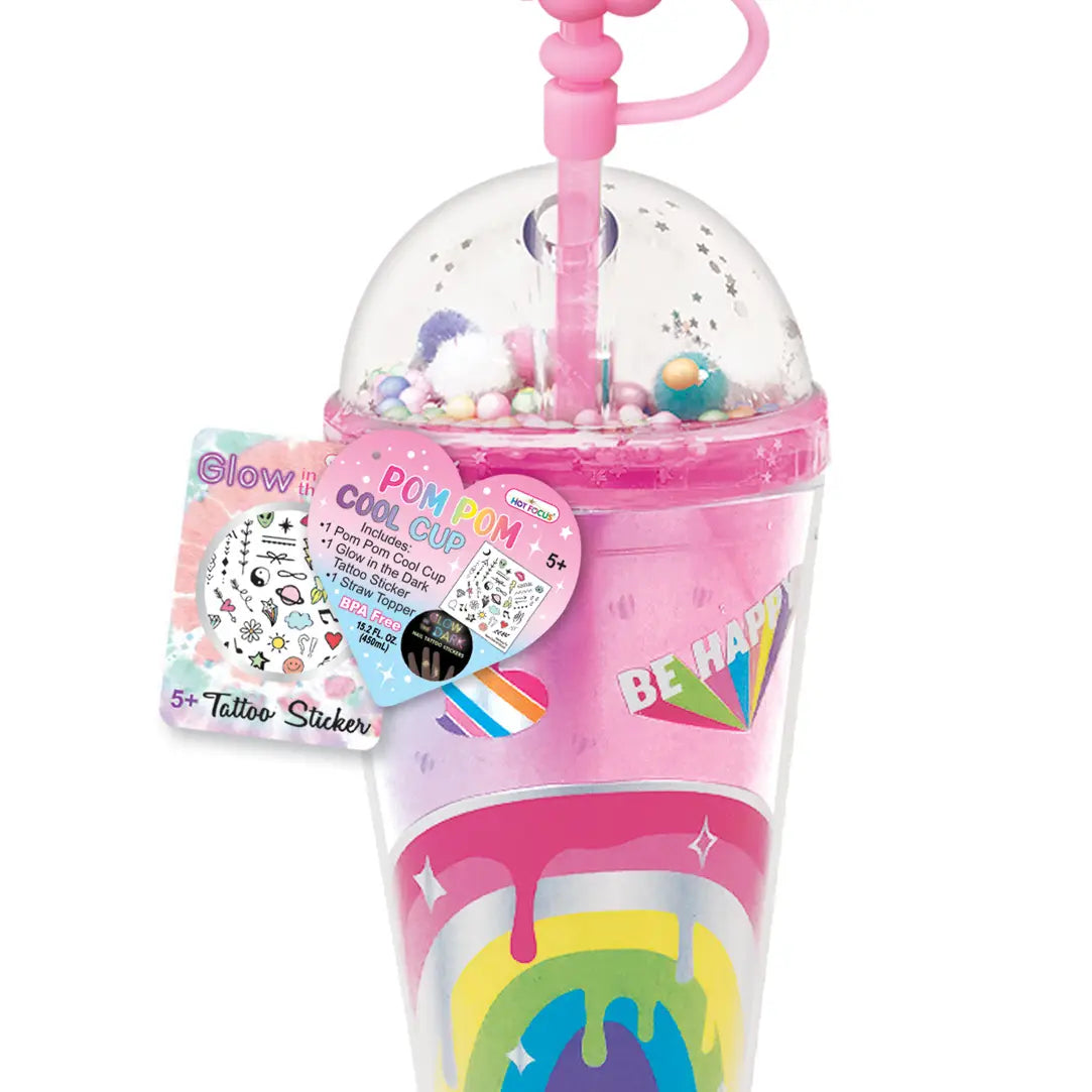 Crystal Cool Cup with Straw Topper