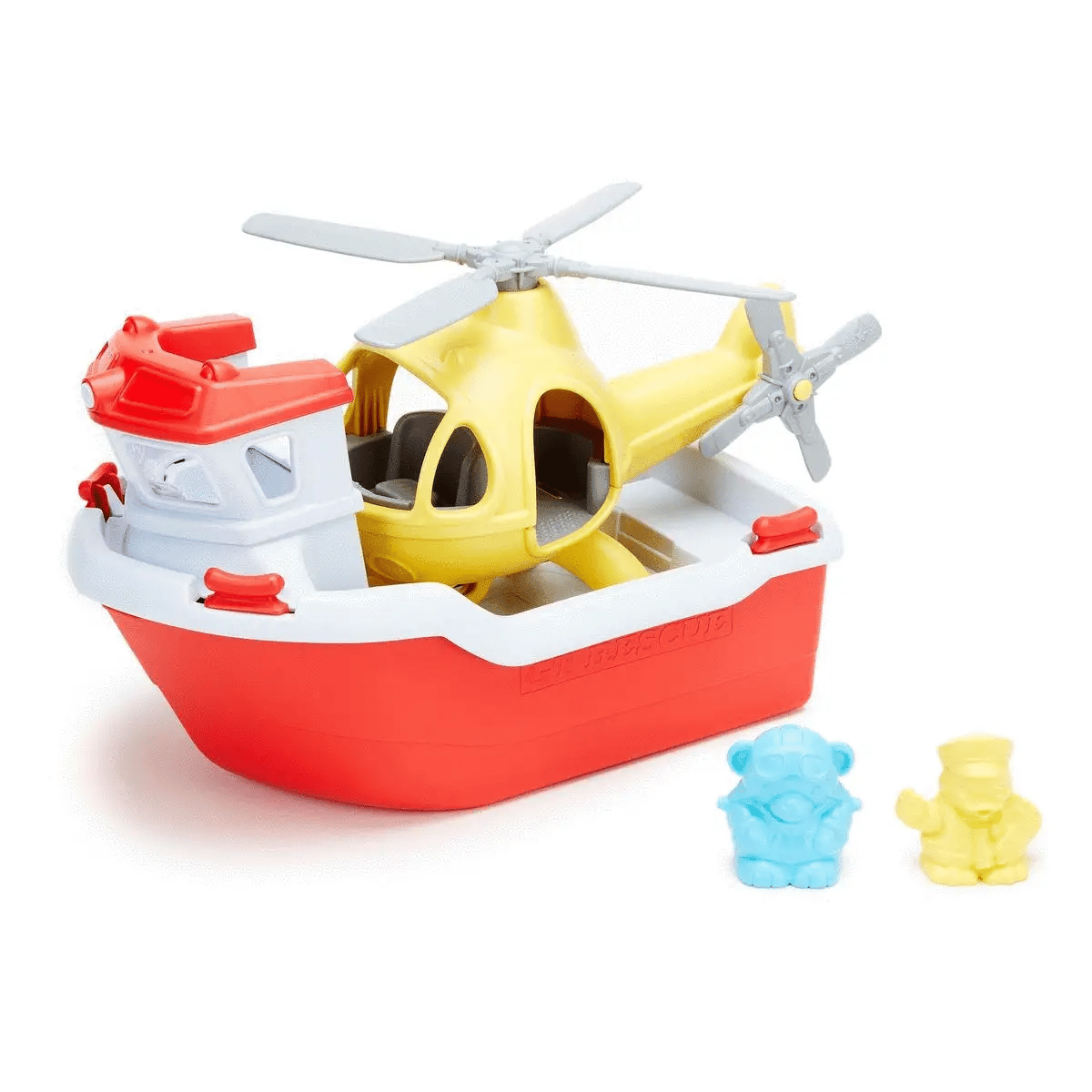 Green Toys Rescue Boat & Helicopter