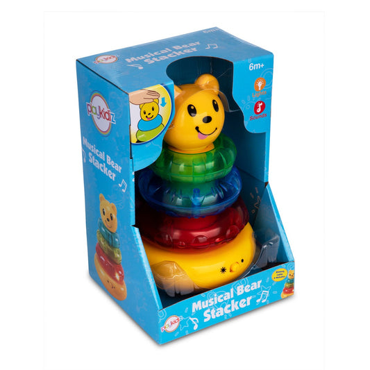 PLAYKIDZ MUSICAL BEAR STACKER, STACKING TOY WITH LIGHTS AND SOUNDS